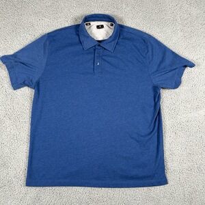 Left Coast Tee Men's Polo Shirt XL Blue 100% Cotton Preppy